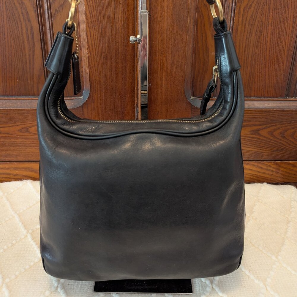 Coach 6950 Amanda Hobo Shoulder Bag Purse Black Leather - Picture 3 of 12